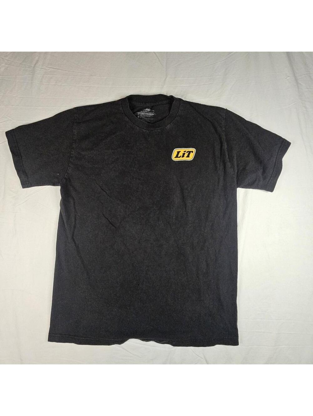 LRG Hustle Trees Lighter Graphic T-Shirt Black Men's Size Large Streetwear Rare